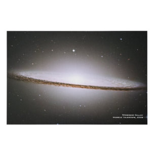Majestic Sombrero Galaxy Hubble Telescope 2004 Faux Canvas Print