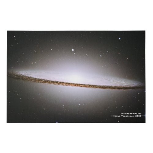 Majestic Sombrero Galaxy Hubble Telescope 2004 Faux Canvas Print