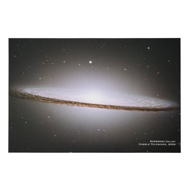 Majestic Sombrero Galaxy Hubble Telescope 2004 Faux Canvas Print (Front)