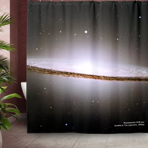 Majestic Sombrero Galaxy Hubble Telescope 2004 Shower Curtain