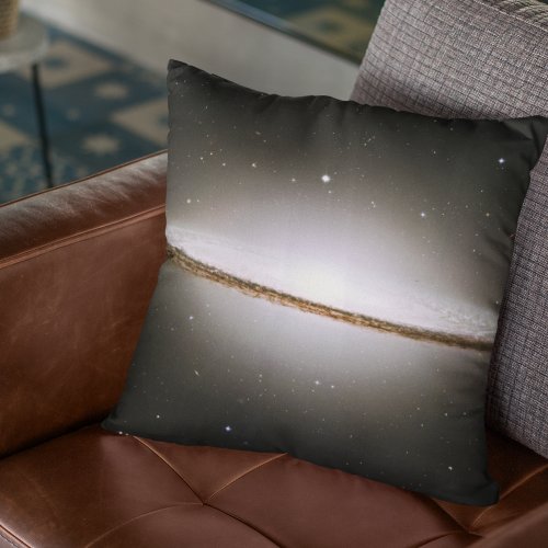 Majestic Sombrero Galaxy Hubble Telescope 2004 Throw Pillow