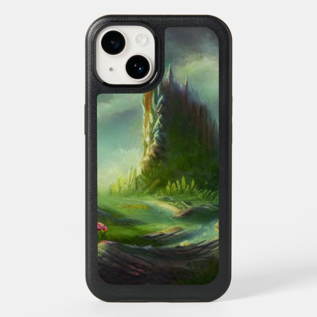 Majestic Spire Amidst Lush Meadow and Wildflowers Otterbox iPhone Case (Back)