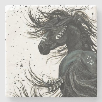 Majestic Spirit Horse By Bihrle Stone Coaster by AmyLynBihrle at Zazzle