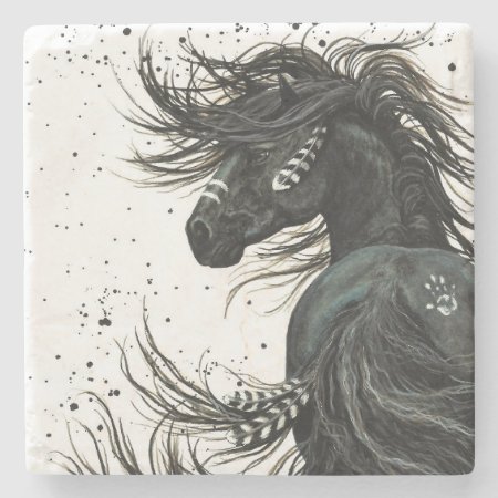 Majestic Spirit Horse By Bihrle Stone Coaster