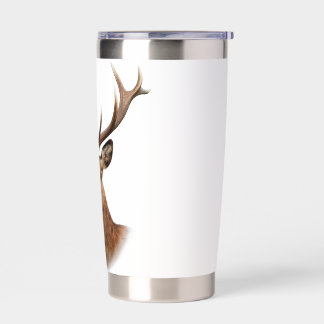 Majestic Stag Deer Portrait with Large Antlers Insulated Tumbler