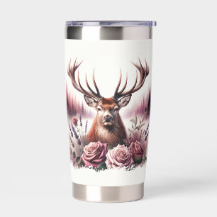Majestic Stag Floral  Insulated Tumbler