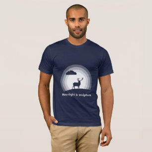 Majestic Stag Silhouette Under Lunar Light Style B T-Shirt