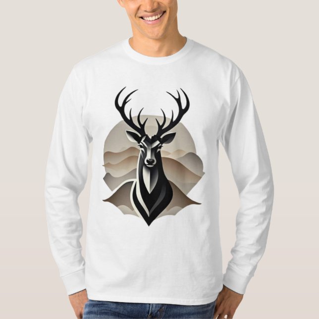 Majestic Stag – Wilderness Spirit T-Shirt (Front)