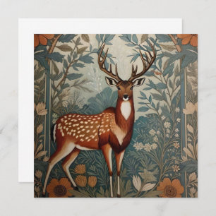 Majestic Stag William Morris Inspired Floral
