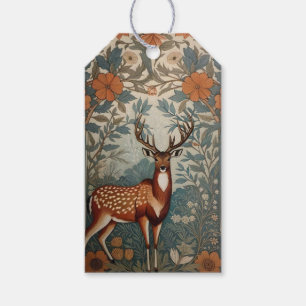 Majestic Stag William Morris Inspired Floral Gift Tags