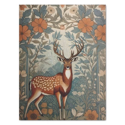 Majestic Stag William Morris Inspired Floral Tissue Paper
