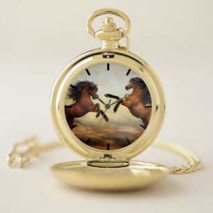 Majestic Stallions Pocket Watch