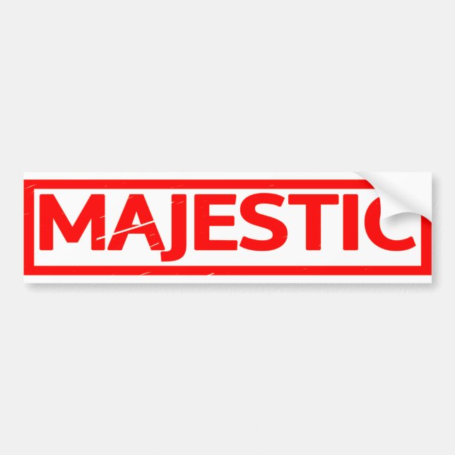 Majestic Stamp Bumper Sticker (Front)