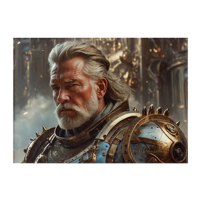 Majestic Steampunk King Acrylic Wall Art Landscape (Front)