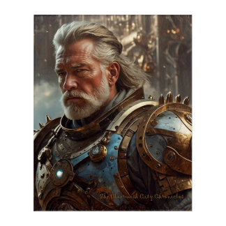 Majestic Steampunk King Acrylic Wall Art Portrait