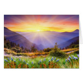 Majestic sunset in the mountains landscape (Front Horizontal)