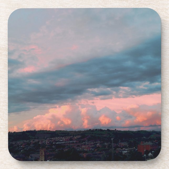 Majestic Sunset in Wales Beverage Coaster (Front)