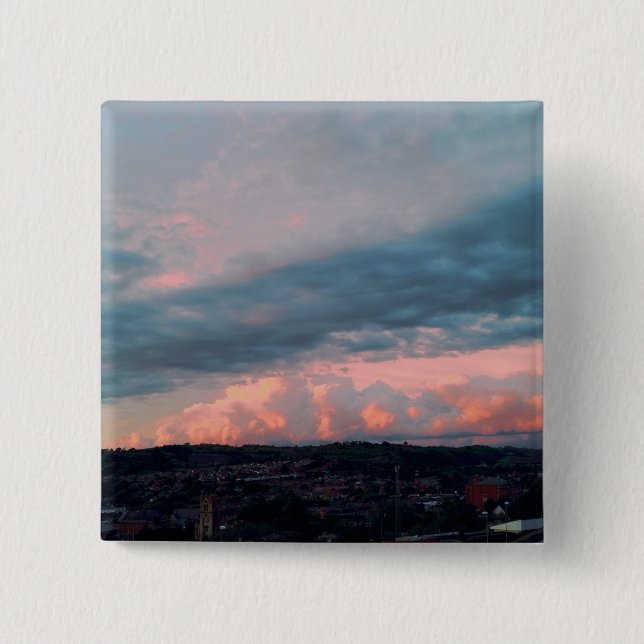 Majestic Sunset in Wales Button (Front)