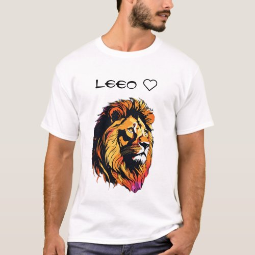 Majestic Sunset Lion T_Shirt