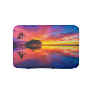 Majestic Sunset Wailea Beach, Maui, Hawaii Bathroom Mat