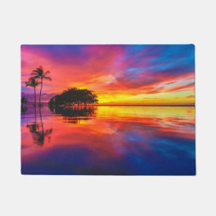 Majestic Sunset Wailea Beach, Maui, Hawaii Doormat