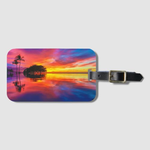 Majestic Sunset  Wailea Beach Maui Hawaii Luggage Tag