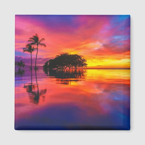 Majestic Sunset  Wailea Beach Maui Hawaii Magnet