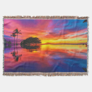 Majestic Sunset Wailea Beach, Maui, Hawaii Throw Blanket