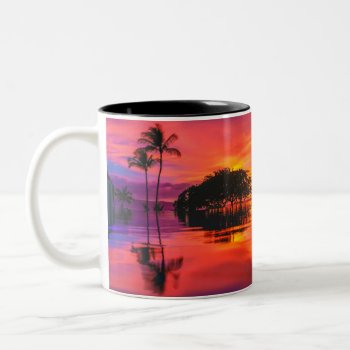 Majestic Sunset | Wailea Beach  Maui  Hawaii Two-tone Coffee Mug by welcomeaboard at Zazzle