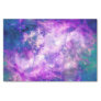 Majestic Teal Purple Starry Space Nebula Tissue Paper