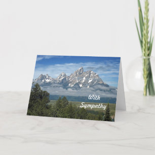 Majestic Teton Mountains Photo Sympathy Card