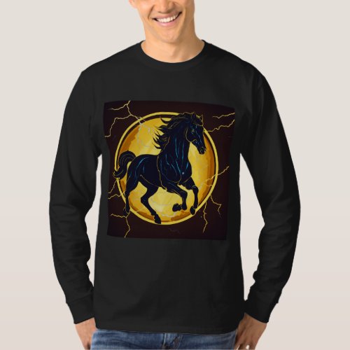 Majestic Thunder Horse  Hyena Collection T_Shirt