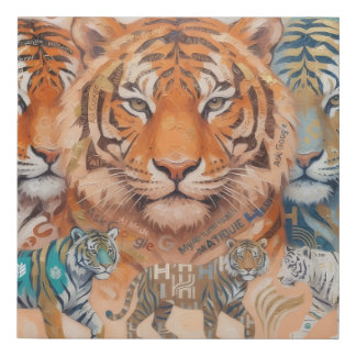 Majestic Tiger Art Faux Canvas Print