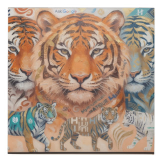 Majestic Tiger Art Faux Canvas Print