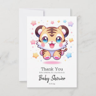 Majestic Tiger Baby Shower Thank You Card