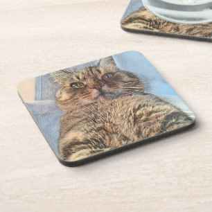 Majestic Tiger Cat Beverage Coaster