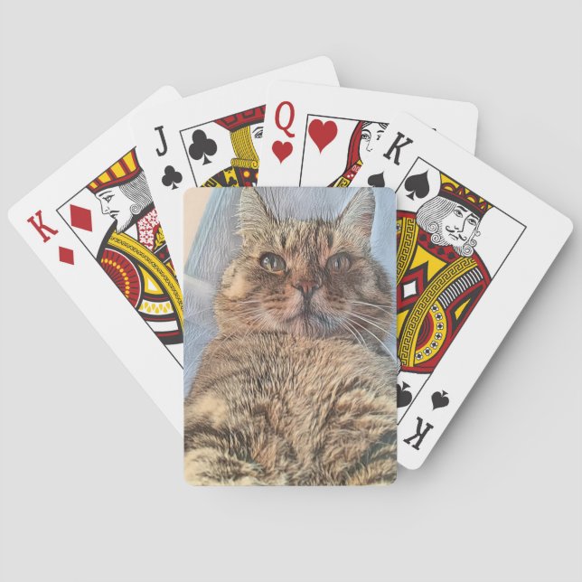 Majestic Tiger Cat  Poker Cards (Back)