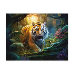 Majestic Tiger Chinese Zodiac Artistry Postcard
