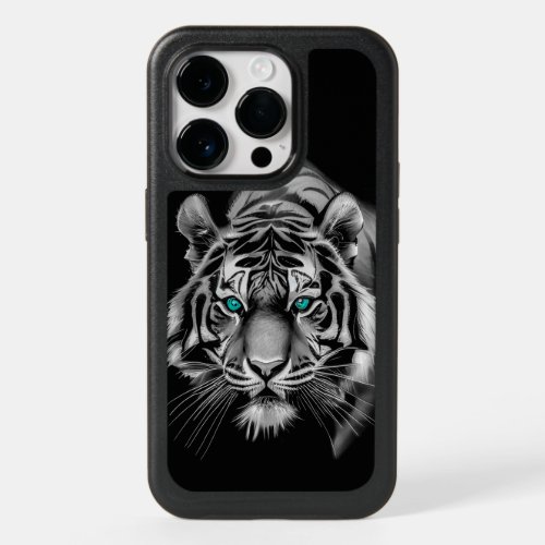 Majestic Tiger Face in a Dark OtterBox iPhone 14 Pro Case