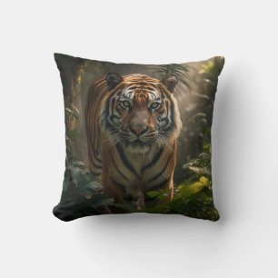 Majestic Tiger Gaze Throw Pillow