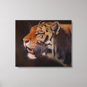 Majestic Tiger Portrait Large Canvas Print