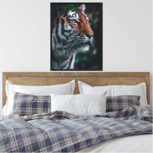 Majestic Tiger Portrait Powerful Wildlife Canvas Print