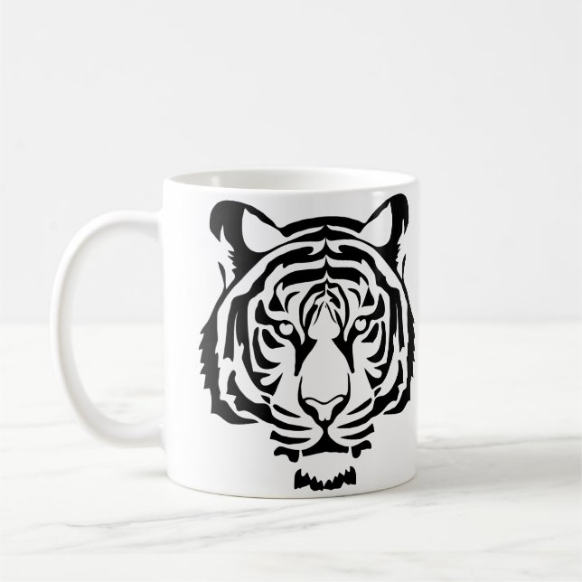 Majestic Tiger - power & elegance in design Coffee Mug (Left)