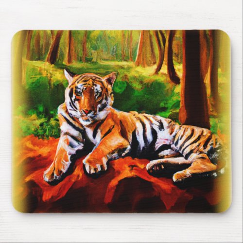 Majestic Tiger Resting in The Wild Buy Now Mouse Pad