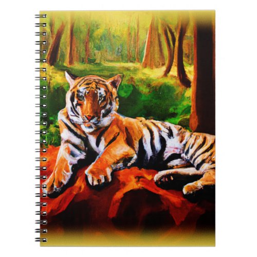 Majestic Tiger Resting in The Wild Buy Now Notebook