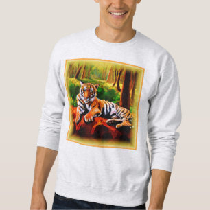 "Majestic Tiger Resting in The Wild". Buy Now Sweatshirt