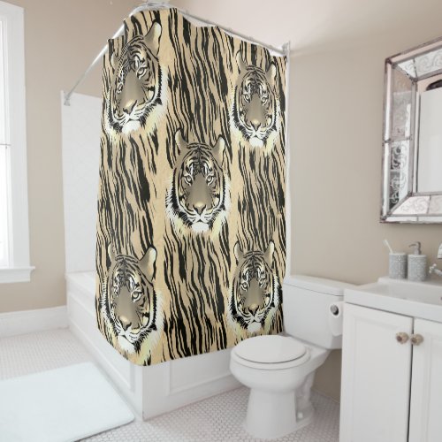 Majestic tiger shower curtain