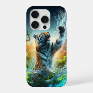 Majestic Tiger Splash Fantasy Wildlife Nature iPhone 15 Pro Case