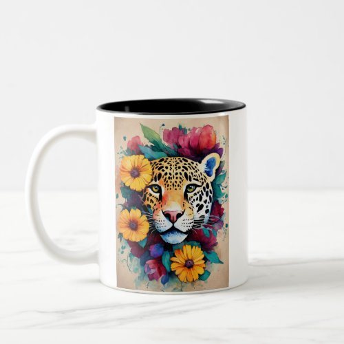 Majestic Tiger Stare Two_Tone Coffee Mug