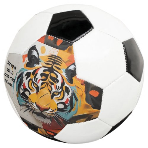Majestic Tiger Vibrant Wildlife Painting Soccer Ball